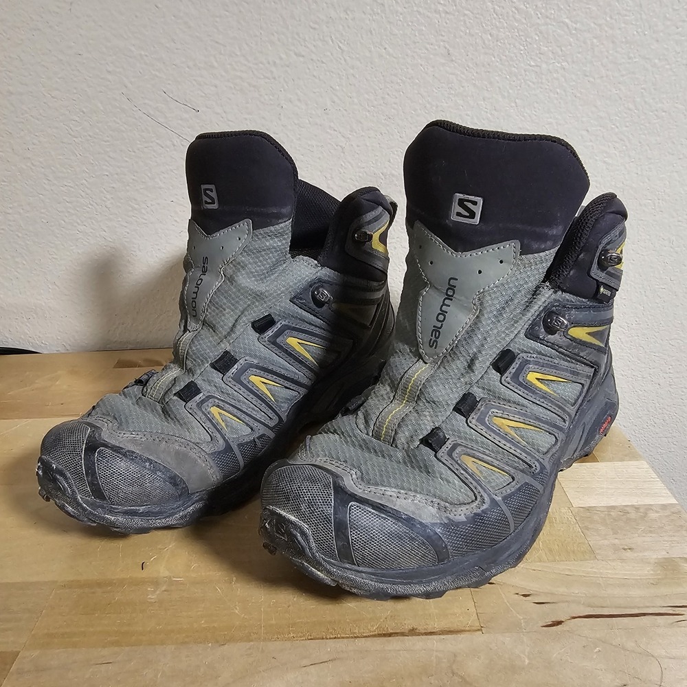 Salomon X Ultra Gortex Men's Trail Hiking Shoes Size 7  Contagrip No Laces